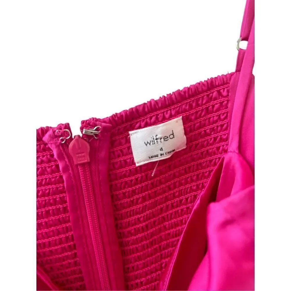 Wilfred Slip Mini Dress Women’s Fuchsia Pink Size 4 - Picture 6 of 6